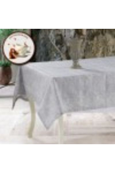Pucioasa Teflon-coated cotton tablecloth, 160x320cm, gray
