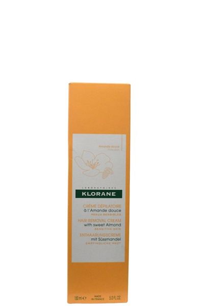 Klorane Depilatory Cream with Sweet Almonds, for All Skin Types, Klorane, A La Almendra Dulce, 150 ml