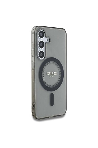 Guess Θήκη για Samsung Galaxy S25 IML με στρας MagSafe, - Μαύρη
