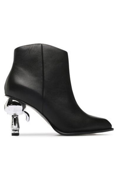 Karl Lagerfeld ghete de damă până la gleznă KL39035 negre