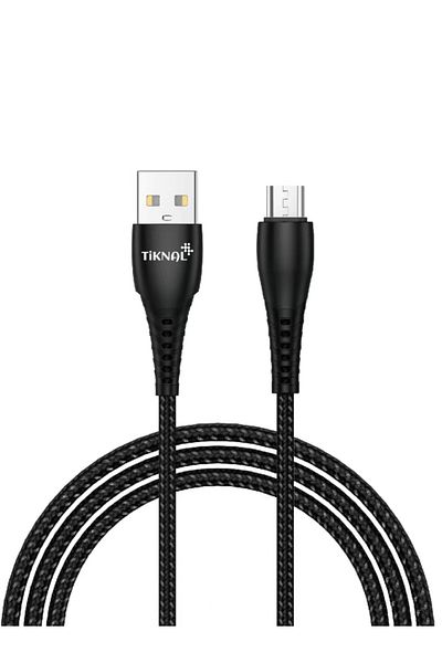 Tiknal MICRO USB Fast Charging and Data Cable 1m, Insulated Nylon Cable, Durable and High Strength