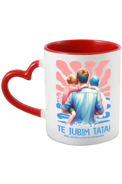 StoryGift Romania Cana cu Tata Si Fiu Portret Copii Text Tatal Este Mereu Fam...