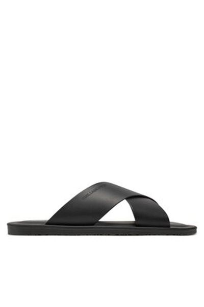 Karl Lagerfeld Men's Flip-flops black KARL LAGERFELD-KL70214 000 BLACK LTHR