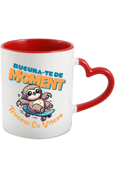 StoryGift Romania Cana cu Animal Lenes Vesel Pe Placa De Skateboard Sport Dis...