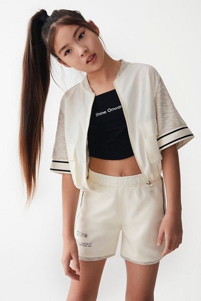 HAUSEkids 8-14 Years Shine Cool Girl's Shorts-Ecru