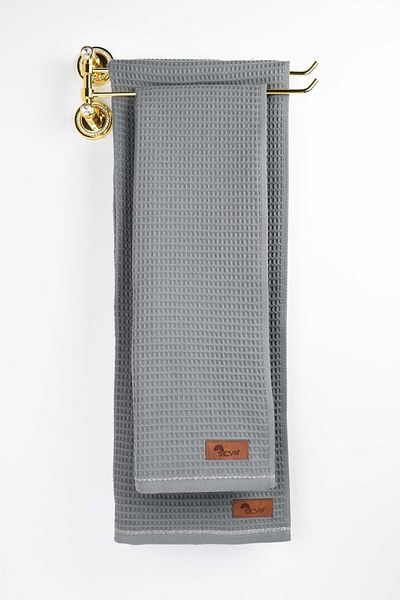 birizmoda Rob Checkered Bath Towel - Gray