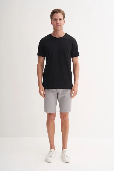 Cazador Βαμβακερό μονόχρωμο μπλουζάκι Slim Fit Crew Neck 4280