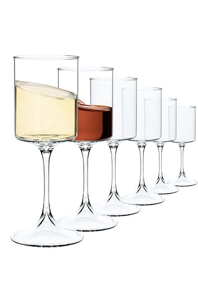 Quasar & Co. Set of 6 Wine Glasses ®, Flared Model, 355 Ml, Glass, Transparent