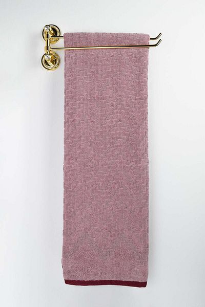 Biriz Moda Cube Jacquard Bath Towel - Dusty Rose