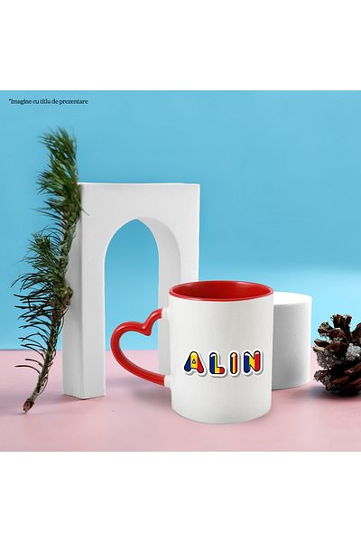 StoryGift Romania Mug With Name Alin, Romania, Supporter, Romanian Flag, Patriot, 330ml, Ceramics, With,STG