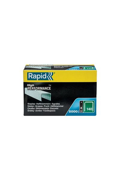 Rapid RAPID 11908111 Staples (flatwire), Leg Length 8 mm, No.140, 5000 Pieces, Galvanized