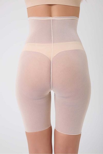 BELLİZZİ Women's Laser Cut Tulle Shorts Corset 0007