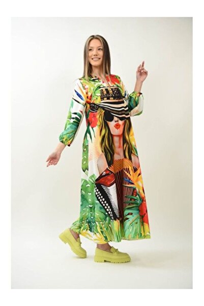 FASHIONLAND ECHO URBAN ROCHIE MAXI CU BUZUNARE MANECA LUNGA ELECTRIC CATHALEE...