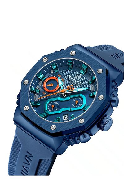 Naviforce 8035G Men's Chronograph Sports Watch – Waterproof, Luminous, Silicone Strap