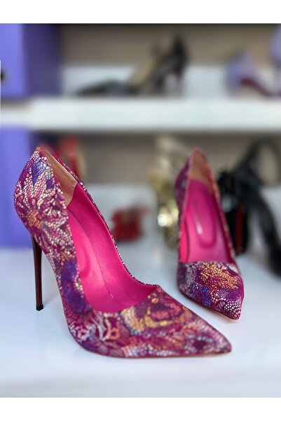 HAYYSHOES ÇİÇEKLİ STİLETTO TOPUKLU AYAKKABI