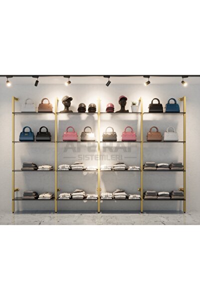 AFE DEKOR Mağaza Raf Sistemi, Askılık Sistemi, Butik Rafı, Mağaza Stand, Giyinme Odası-375*250