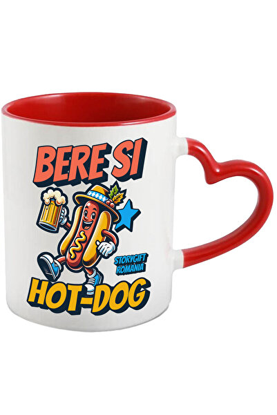 StoryGift Romania Cana cu Hot Dog Vesel Halba DE Bere Palarie Mancare Alcool ...