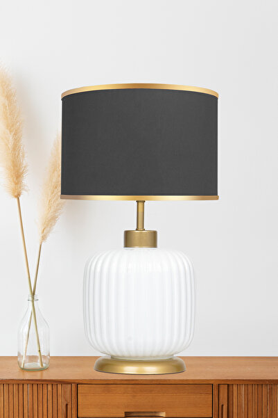 MINIMAL ETICARET VE BILGI TEKNOLOJILERI Intense White Gold - Gray - Glass Lampshade