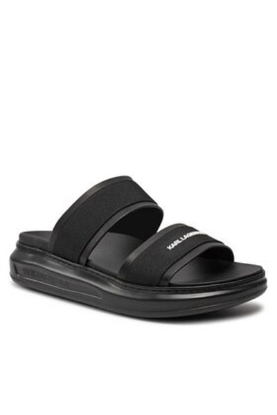 Karl Lagerfeld Men's Flip-flops black KARL LAGERFELD-KL52509 40X BLACK LTHR & TEXTILE MONO