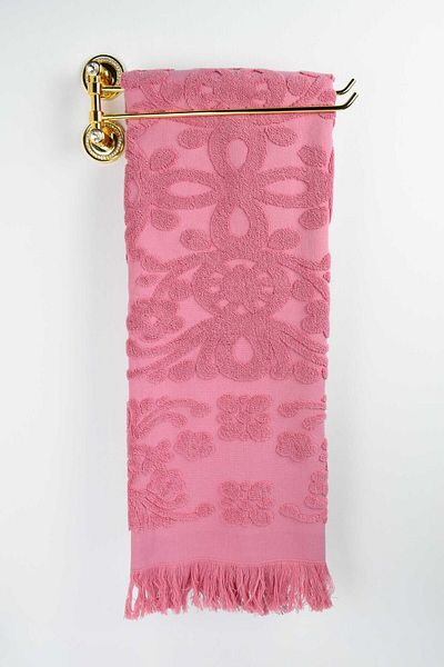 birizmoda Isabel Fringed Bath Towel - Dusty Rose