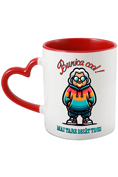 StoryGift Romania Cana Femeie Batrana cu Ochelarii De Soare Text Bunica Cool ...