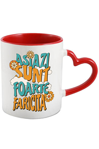 StoryGift Romania Cana cu Mesaj Inspiratioal Femeie Flori Colorate Azi Sunt F...