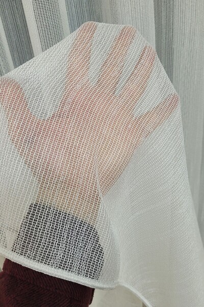 Cem al Tekstil Çelik Hasır Tül Ütü İstemez Kırışmaz (1/3 SIK PİLE) Pileli Lük...