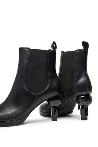 Karl Lagerfeld ghete de damă până la gleznă KL39044 negre
