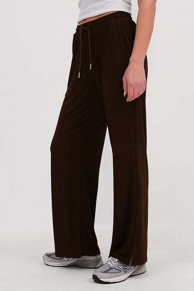 Addax Wide Leg Trousers with Elastic Waist Pn17095-E4