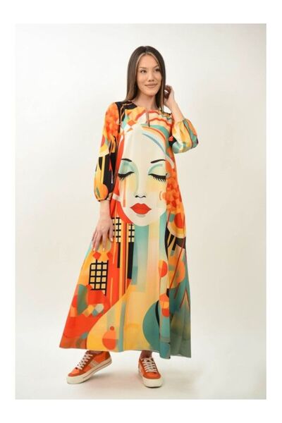 FASHIONLAND ROCHIE LUNGA MEDITATIE URBANA CU BUZUNARE ZENYA TALIE UNICA Multi...