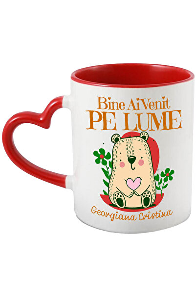 StoryGift Romania Cana cu Animal Plus Jucarie Cu Inima Roz Text In Limba Roam...