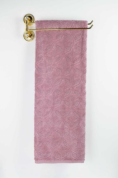 birizmoda Leave Jacquard Bath Towel - Dusty Rose