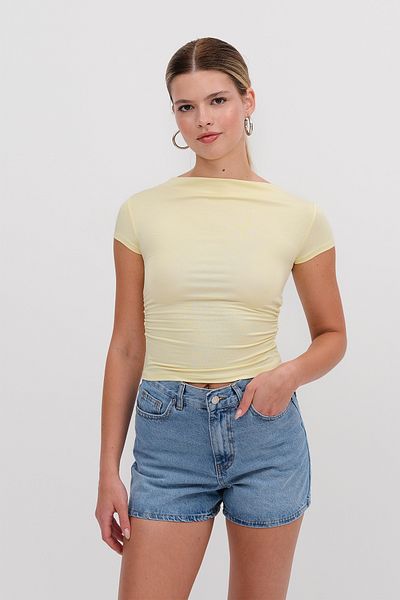 Addax Side Gathered T-Shirt P161-X1