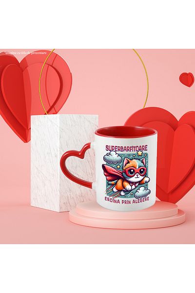 StoryGift Romania Super Gossip Girl Mug, Superhero, Heroine By Choice, 330ml, Ceramic with Handle I, With, STG.