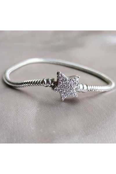 Ervalina Zircon Stone Star Steel Bracelet - Ervalina Trend (Silver)