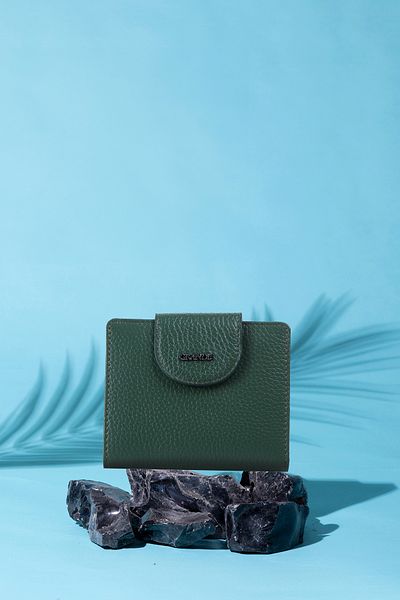 Grande 2818 Genuine Leather Women's Wallet Flother Dark Green