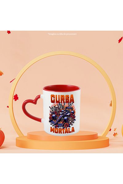 StoryGift Romania Mug death race skeleton champion formula 1 speed, 330ml, Ceramic with Handle I, With, STG