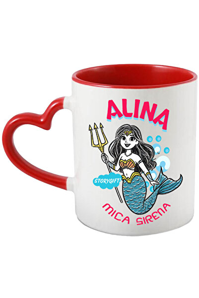 StoryGift Romania Cana cu Sirena De Mare Regina Cu Trident Text Alina Mica Si...