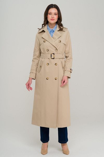 Olcay Zweireihiger wasserabweisender Trenchcoat mit Epauletten und Cape-Detail BEJ 6695