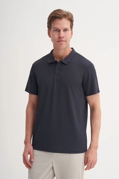 Cazador Polo Neck Regular Fit Knitted Jacquard T-Shirt