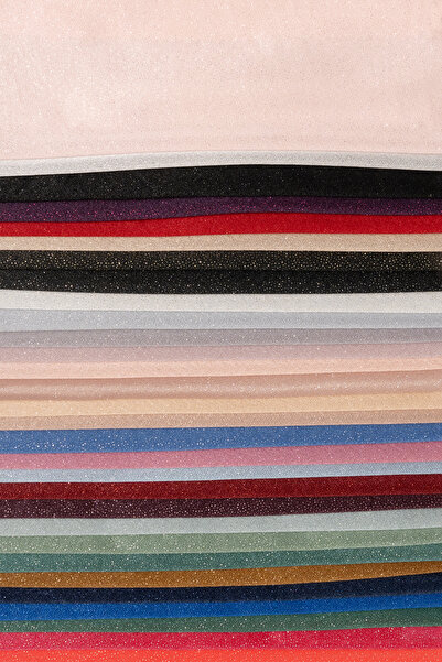 Kumaş Deposu Violet Gri Simli Tül