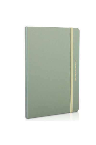 Deli Office Notebook 210×143Mm 96 Pages Ruled Faux Leather Cover Light Green Deli