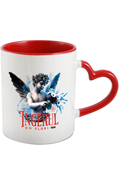 StoryGift Romania Cana cu Copil Statuie Cui Aripi Buchet De Flori Text Ingeru...