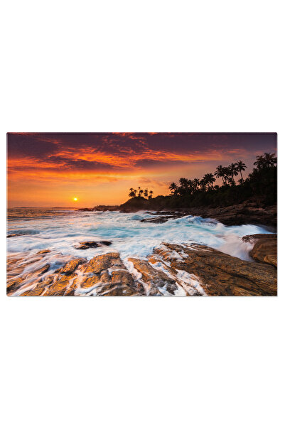 StoryGift Romania Tablou Canvas: Apus In Paradis - Peisaj Tropical La Plaja