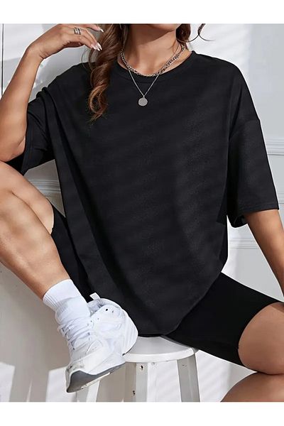 Touz Moda Do What Makes You Happy Printed Unisex Oversize T-Shirt
