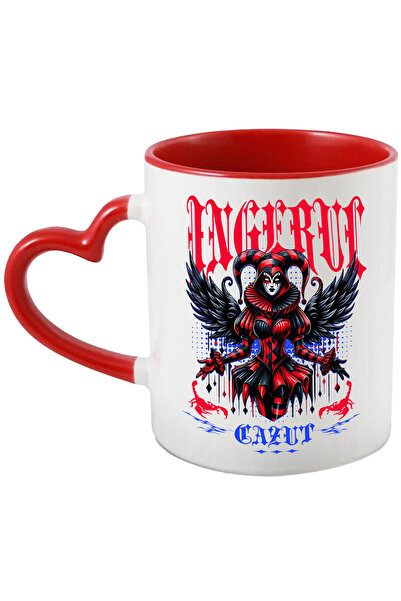 StoryGift Romania Cana cu Femeie Costum Harley Quinn Animat Text Ingerul Cazu...