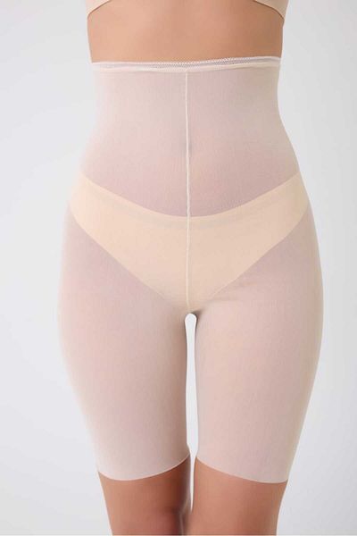 BELLİZZİ Women's Laser Cut Tulle Shorts Corset 0007