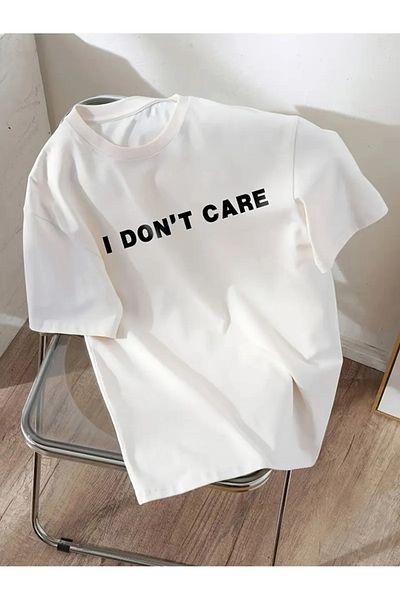 Touz Moda Μπλουζάκι με στάμπα Unisex Oversize I Don't Care