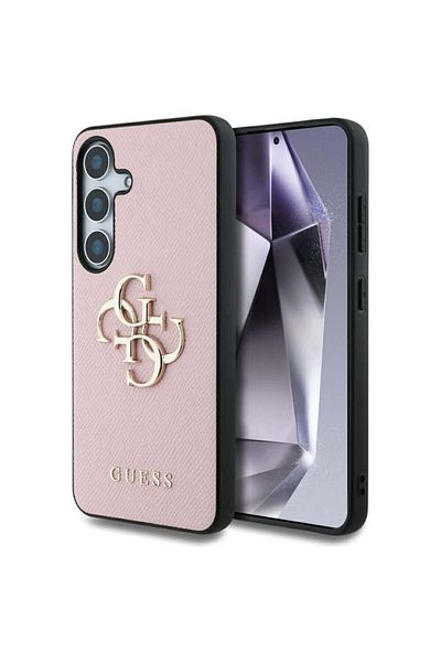Guess Case For Samsung Galaxy S25 Plus, , Hardcase Grained Big And Classic, Pink