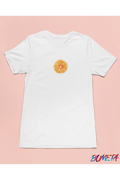 Bumeta Minimalistička unisex majica sa narančastom kriškom T-shirt